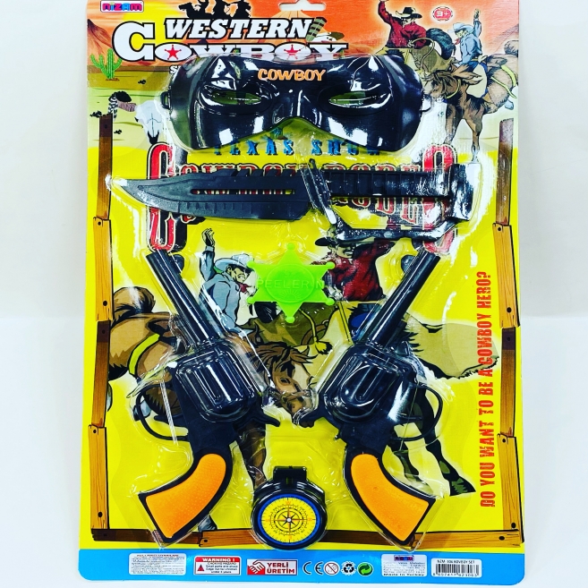 2 silahlı kovboy seti nzm 306