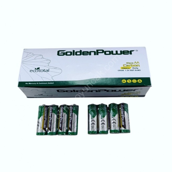 Goldenpower kalem pil carbon 60 adet