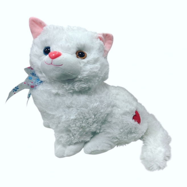 33 cm sesli beyaz kedi hlly 62877