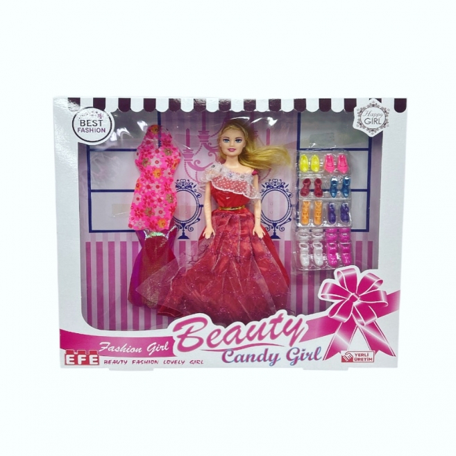 Ayakkabılı beauty candy bebek seti efe 207