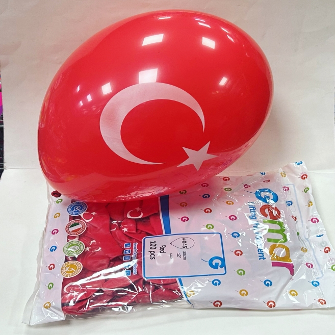 Lüx Çift taraflı bayrak balon g110